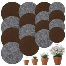16 Pcs Plant Coaster Mat 4/6/8/10 Inch Felt Plant Saucer Reversible Round Fabric Plant Pad Mat Absorbent Flower Pot Coaster Mats Waterproof Felt