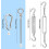 Kit de ferragens para vela de sombreamento de 6 polegadas para instalação de vela de sombreamento triangular e retangular, kit de ferragens para 2
