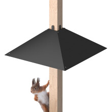 Garbuildman Metal Squirrel Baffle for 4x4 Timber Posts ? 17 Inch Squirrel Proof Bird Feeder Guard, Outdoor Deterrent for Wooden Poles, 1 Pack