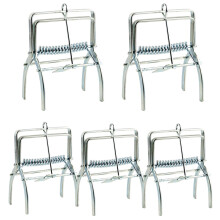 IVhomeshop Pack of 5 Claw Mole Trap Reusable Mole Traps, Heavy-duty Galvanized Steel Rust Resistant Mole Killer, Powerful Mole Deterrent