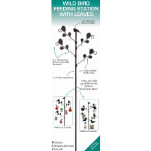 Green Jem Wild Bird Bird Feeding Station with Leaves in Brown Hammertone