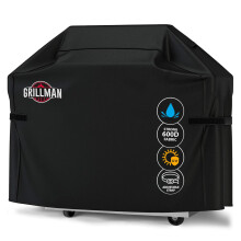 Grillman Premium Grill Cover for Outdoor Grill - Heavy-Duty Waterproof BBQ Grill Cover - Rip-Proof and Wind-Resistant - Large Barbecue Gas Grill Cover