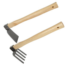 JMIATRY Garden Digging Hoe and Rake, Hoe Garden Tool, Garden Hoe and Rake for Weeding, Planting Soil Smoothing and Loosening