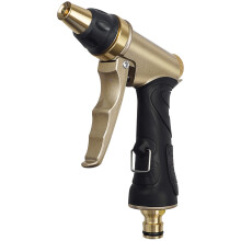 Garden Hose Spray Gun, High Performance Brass Garden Hose Nozzle, Water Gun Sprinkler Hose Pipe Spray Gun with 4 Watering Patterns for Sidewalks, Car