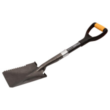 Roughneck Gorilla Sharp-Edge Micro Shovel, Heavy-Duty Square Blade, Short Shaft for Slicing, Digging & Opening Bulk Bags in Small, Compact Spaces ?