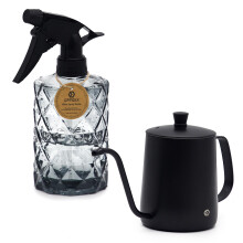 OFFIDIX Spray Bottle, 2 Pack Plant Misters Watering Spray Bottle for Indoor and Outdoor Gardening or Home Cleaning (Black)