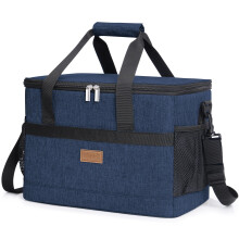 Lifewit Soft Cooler Bag with Hard Liner, Large Insulated Picnic Lunch Bag Box Soft-Sided Cooling Bag for Camping/BBQ/Family Outdoor Activities, Dark