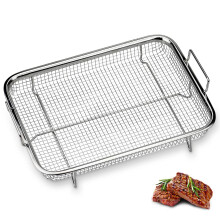 Crisper Basket Stainless Steel Tray Baking Pan Set Basket Stainless Steel Crisper Basket Crisping Basket Mesh Crisping Grill Basket Grill Basket Oven