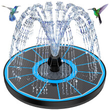 Yzert Solar Fountain 2025 Upgrade High Efficiency Glass Panel, 3.5W Solar Bird Bath Fountains with Flower No Battery, Solar Water Pump Fountain for