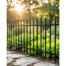 ARIFARO Decorative Metal Garden Fence 61cm high x 61cm Wide 5 Pack, Animal Barrier for Dog Pet, Border Garden Fencing for Outdoor Patio Lawn Yard