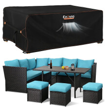 Enzeno Garden Furniture Cover,250X180X90cm Garden Table Cover Waterproof,420D Heavy Duty Oxford Polyester Outdoor Patio Table Covers Rectangular