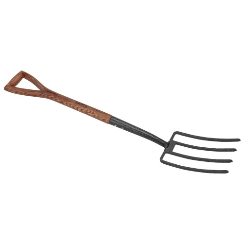 Draper Draper DRA14301 Carbon Steel Garden Fork with Ash Handle, Black