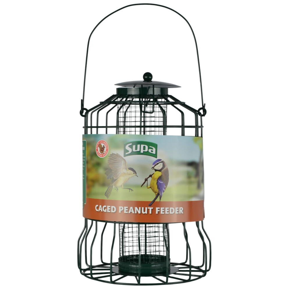 Supa Wild Bird Cage Peanut Feeder, Deters Squirrels And Larger Birds Such As Doves & Pigeons