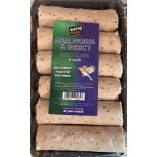 Wild Bird Suet Logs Mealworm & Insect Flavour (Pack of 12 Logs)