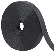 tenn well Garden Tree Tie Straps, 65.6 Feet Strong Nylon Trees Support Strap for Large Plant, Staking, Guying, Grafting and Straightening (Black)