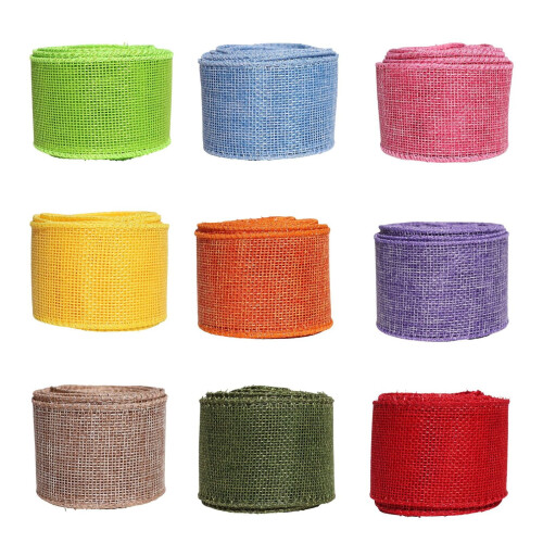 Decorative 3M Burlap-Like Ribbon Roll for Gift Boxes, Holiday & Easter DIY Decor – 1 Pack, Compatible with Craft Projects 2