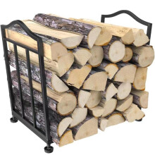 STLOVe? Firewood Racks, Metal Fireplace Rack, Indoor Outdoor Folding Fireplace Log Rack, Open Log Holder for Wood Storage, Keeps Firewood Neat,Drying,