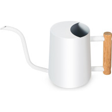 Indoor Metal Watering Can - 1 Litre Small Stainless Steel Can for House Plants, White Modern Decorative Swan Long Spout for Home, Garden, Plant,