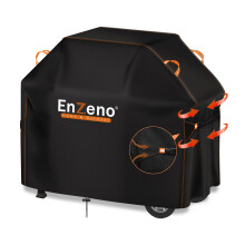 Enzeno BBQ Cover Waterproof,145x61x120cm Barbecue Covers,Gas Grill Cover 210D Oxford Fabric,Outdoor Barbeque Cover for Weber,Char