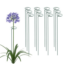 Thealyn 12 Pack 24 Inch (61cm) Metal Plant Support Stakes ? Single Stem Flower Support Hoops for Amaryllis, Orchid, Lily, Rose, Peony, Tomatoes,