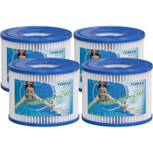 TOREAD Type V1 Filter Replacement Hot Tub Spa Filters, Compatible for Lay-Z-Spa, Coleman SaluSpa 90352E, Pack of 4
