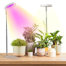 YUYMIKA Grow Lights for Indoor Plants Full Spectrum, 48 LEDs Plant Grow Light with Detachable Base, 3 Optional Spectrums, Height Adjustable,
