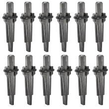 Coloch 12 Pack Wedge and Feather Shims, 5/8 Inches Heavy Duty Rock Splitting Wedges Stone Splitter Hand Tools for Rock, Stone, Concrete, Marble,