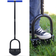 CKLT Lawn Edger 104cm Long Lawn Edging Tool Spring Steel Blade Garden Edging Tool Rustproof Half Moon Garden Edger with Wide Foot Platform for Garden