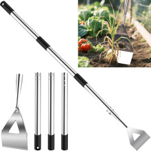 Garden Hoe Tool with Long Handle 140 cm, Dutch Hoe Made of Stainless Steel, Garden Hoes for Weeding and Garden Soil Digging, Weeding Hoe 12.8 cm,