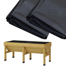 NEUSID 2 Pcs Fabric Liner for Large Veg Trough Planters Outdoor Raised Bed Liners Heavy Duty Non-Woven Black Vegetable Trug Herb Vegtrug Planter Liner