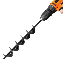 VEVOR Auger Drill Bit for Planting, ?3.15" x 23.62" Spiral Drill Bit, for 3/8'' Hex Drive Drills, Heavy Duty Bulb Planter Tool, Hole Drilling