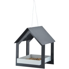 Fallen Fruits FB407 Ltd METAL HANGING BIRD TABLE Feeder, Grey