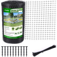 Ohuhu Bird Netting Garden Netting Reusable 2m x 30m, Heavy Duty Large Garden Net Kit Pond Netting for Protecting Vegetables Plants Fruit with 50x