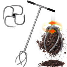 Walensee Upgrade Twist Tiller Manual Hand Tiller Garden Claw Cultivator with a Removable Big Claw, Garden Claw Tool Long Handle Steel Tiller Lawn