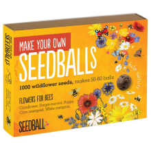 SEEDBALL Seed Bomb Making Kit with Bee Friendly Wildflower Seed Mix 40-60 Balls | Make Your Own Kit | Eco Friendly Grow Your Own Kits for Children,