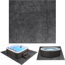 188 x183cm Hot Tub Mat,Large Inflatable Hot Tubs Floor Pad, Anti-Slip Waterproof Spa Pool Ground Protection,Hot Tub Flooring Protector,Protect The Hot