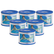 TOREAD Replacement Bestway Hot Tub Spa Filter Replacement for Type VI, Coleman SaluSpa 90352E, Lay-Z-Spa Miami, 6PC