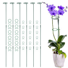 6Pcs Plant Support Stakes, 90cm Garden Single Stem Plant Support Stakes, Adjustable Plant Sticks Support with 30 Orchid Clips for Peonies Tomatos Rose