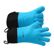 GEEKHOM Silicone BBQ Gloves X-Large, Heat Resistant Kitchen Oven Mitts, Waterproof Oven Gloves, BBQ Grill Accessories for Baking, Fryer, Smoker,