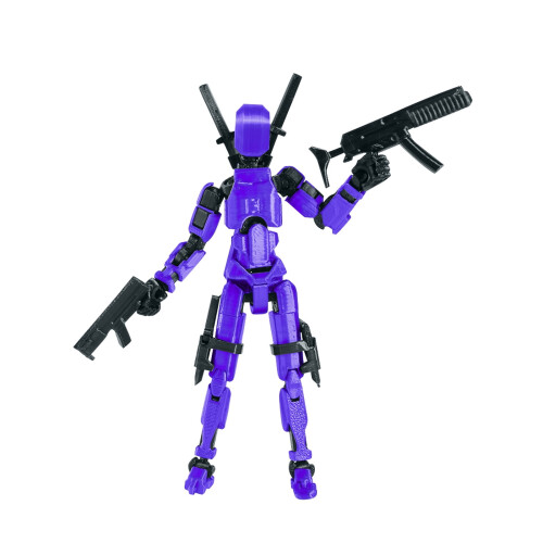 Figura de ação articulada de 15 cm (6 polegadas) para animação stop motion (roxo escuro) 1