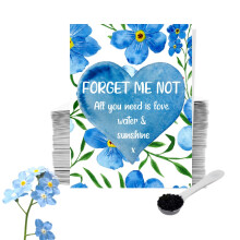 Blooming Memories 25 x Funeral Seed Packets with Forget Me Not Seeds/Funeral Favours for Guests to Grow Funeral Flowers/Perfect Funeral Decorations &