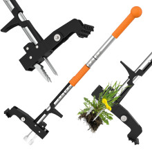 Digtokore Weed Remover Tool, Stand Up Weed Puller Root Remover with 4 Claws, Garden Weeder Tool with Ergonomic 99cm Long Handle, Heavy Duty Weeding