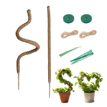 Mcbazel Moss Pole,2pcs 100CM/39.3inch Bendable Coir Plant Poles for Climbing Plants Support, Indoor Outdoor Cheese Monstera Plant Support with Cable