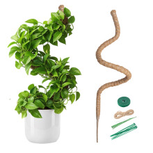 Mcbazel Moss Pole,150CM/59inch Bendable Coir Plant Poles for Climbing Plants Support, Indoor Outdoor Cheese Monstera Plant Support with Cable Ties &