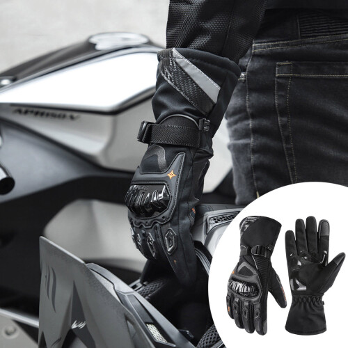 Isolierte, wetterfeste Motorradhandschuhe mit Touchscreen 1