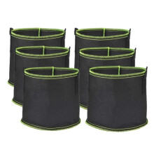 LATERN 6 Pack 5 Gallons Plant Growing Bags, Nonwoven Fabric Breathable Grow Bags Heavy Duty Thickened Root Aeration Garden Pots Container with Straps