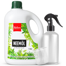 Natura Germania? Neem Oil 1000ml with soap nut extract incl. spray bottle - dilute to get 100 LITRES of ready-to-spray solution - Neem spray for