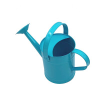 Watering can | Blue | holds 1.3 litre | strong metal | fixed rose