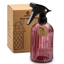 OFFIDIX Glass Spray Bottle, Handheld Pressure Plant Mister 0.4L Water Sprayer Watering Can with Adjustable Nozzle for Garden, Plant, Cleaning