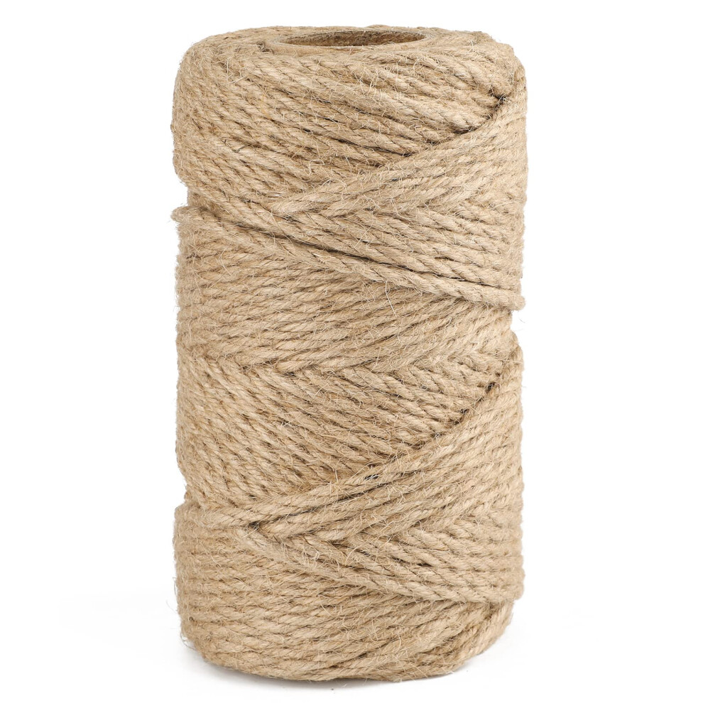 G2plus 6Mm Thick Jute Rope, 50M Strong Hemp Garden Rope, 3-Ply Jute Twine String For Diy Crafts Arts And Gardening Applications 5051224463077